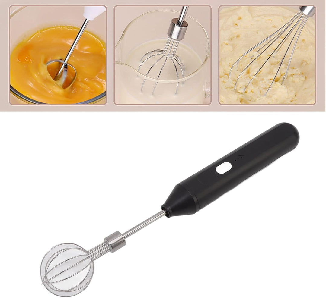 Hand Mixer, Elektrischer Schneebesen, Hand Mixer, 1200mah Batterie Betrieben, 3 Geschwindigkeiten, U
