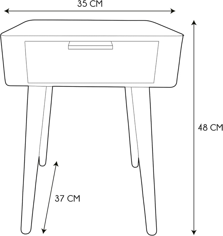 CMP Paris Bedside Table Two-Colour 48 x 40 x 35 cm Pink