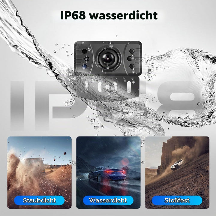 Hodozzy Kabellose Digitale Rückfahrkamera Set, 4,3 Zoll Display mit Nachtsicht &amp; IP68 wasserdichte R