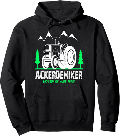 Trecker Bauer Geschenk Bachelor of harte Arbeit Ackerdemiker Pullover Hoodie