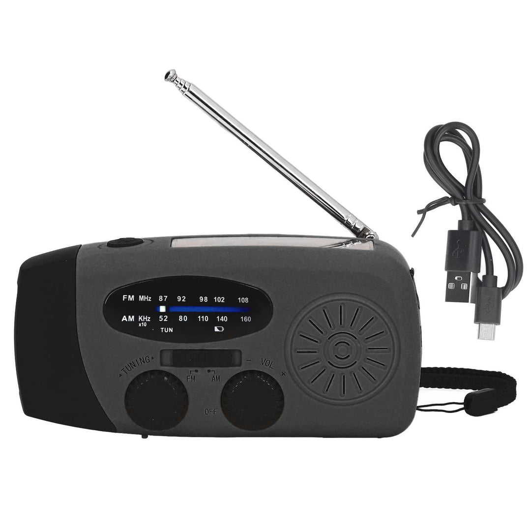 Solar Notfall Radio, Kurbelradio mit handyladefunktion NOAA Haus und Camping Wetter-Radio mit AM/FM,