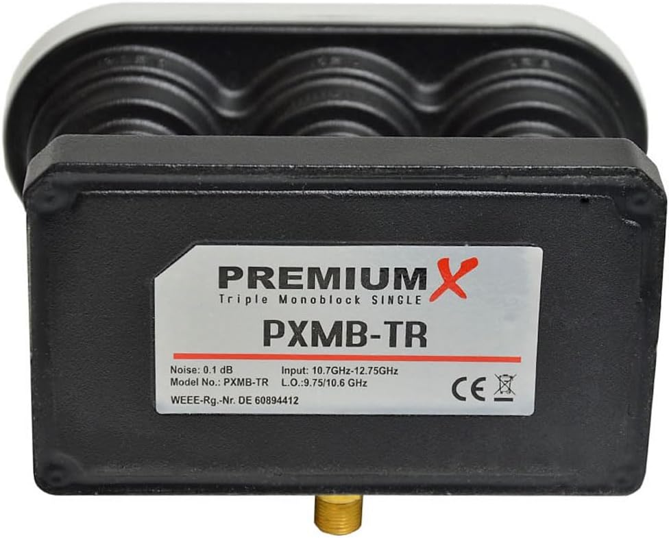 Premium X PXMB-TR Triple Monoblock Single triplefeed Astra 19,2° Eutelsat 16° Hotbird 13° Sat Empfan