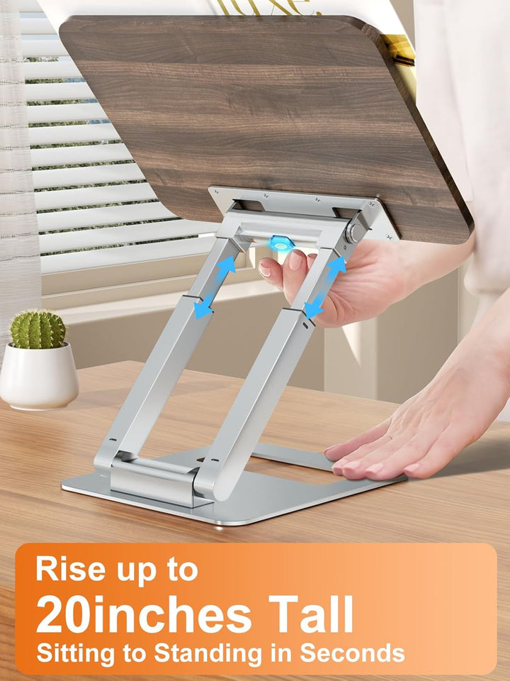 Tounee Buchständer, Teleskop-Buchhalterständer, höhenverstellbar, ausziehbares Design, ergonomischer