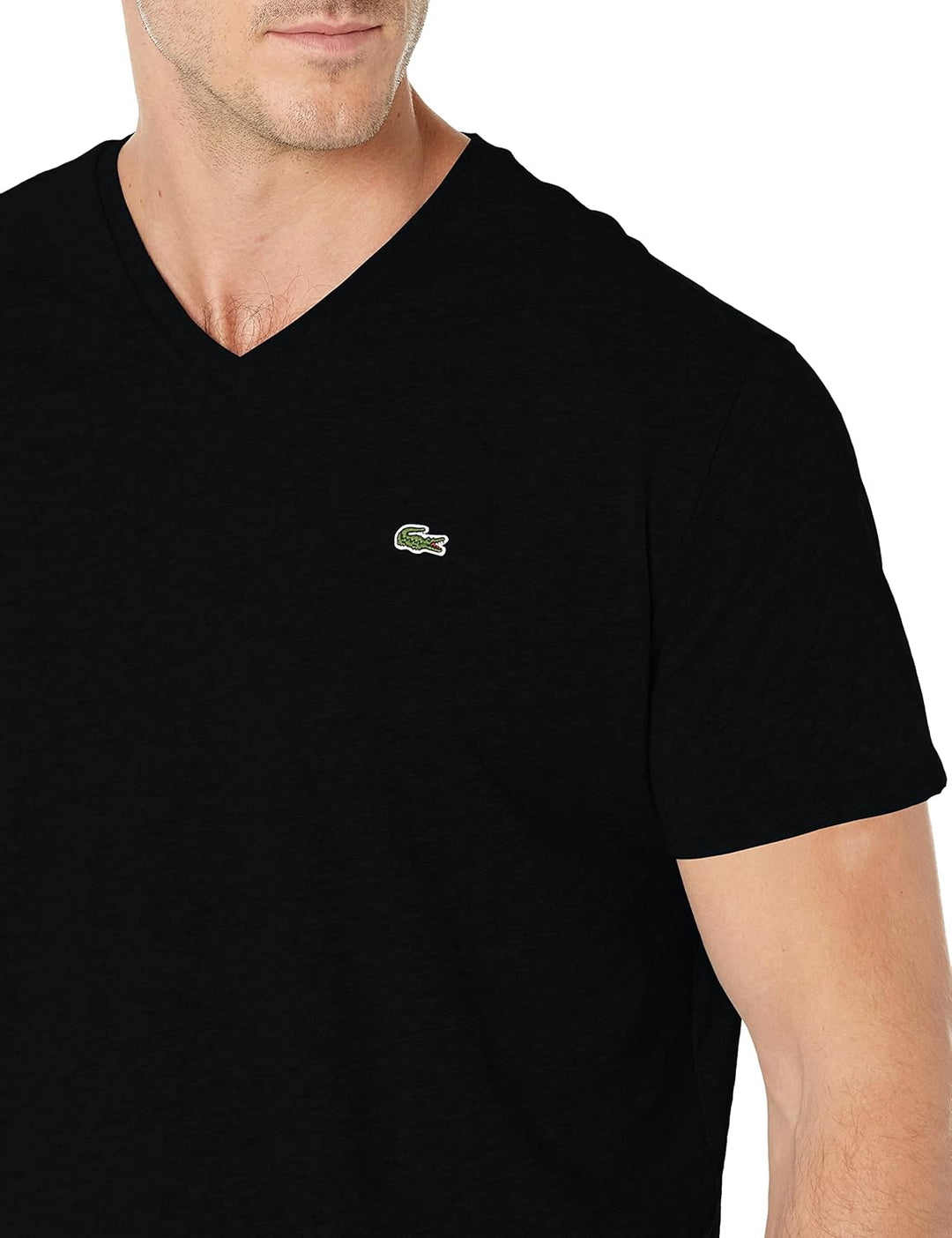 Lacoste Herren Long Sleeve V Neck T-Shirt T-Shirt (1er Pack) XS Schwarz, XS Schwarz