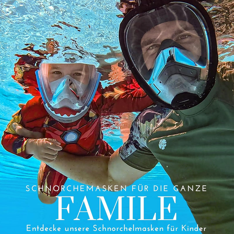 Khroom Schnorchelmaske Erwachsene Seaview Pro | Unsere Beste Tauchermaske | CO2 sichere Vollmaske zu