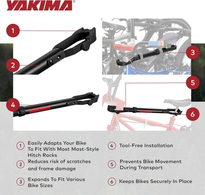 YAKIMA - TubeTop Hitch Mounted Bike Rack einfarbig, einfarbig