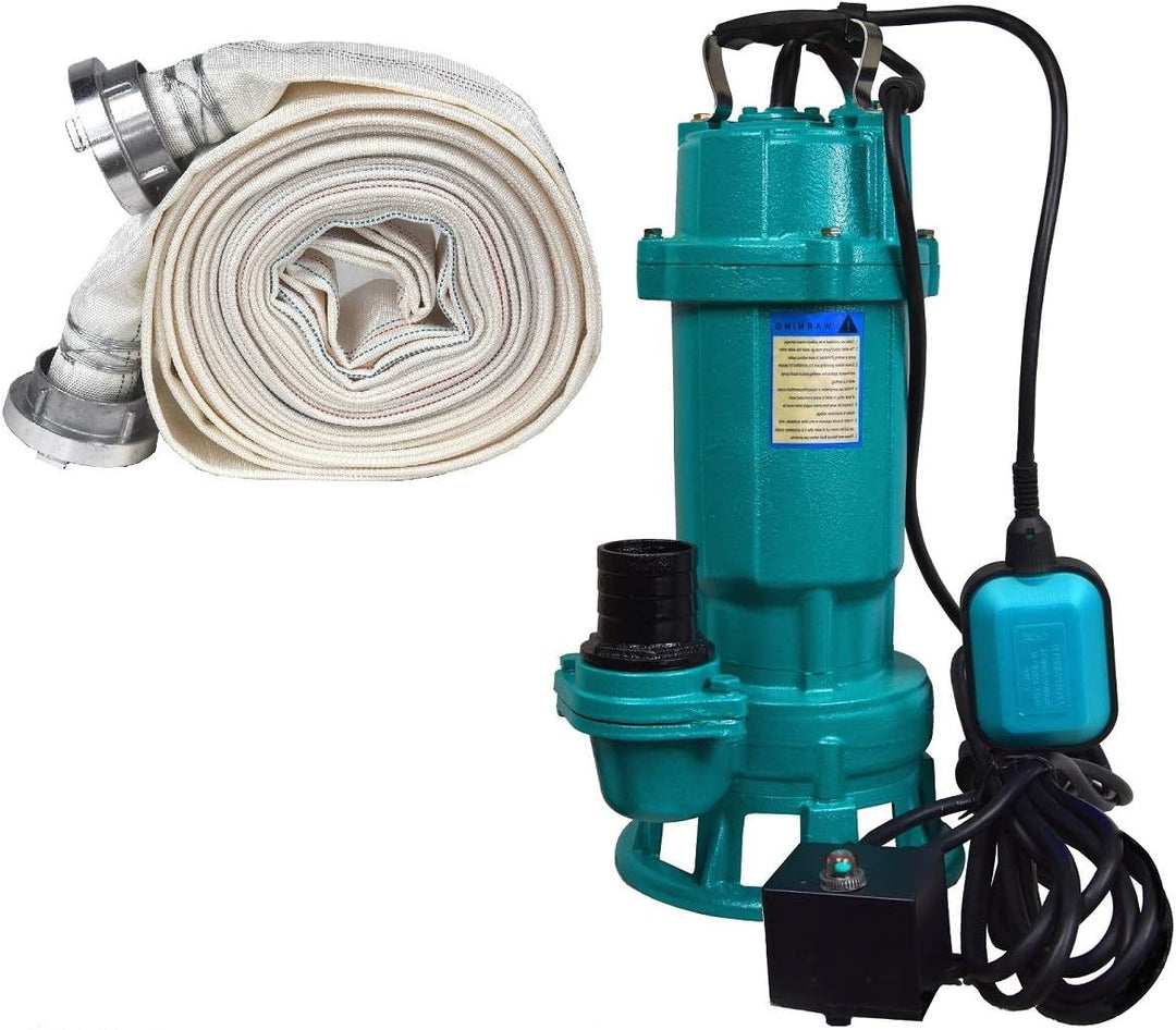 Tauchpumpe 1500W IBO 1,5 kW mit Zerkleinerer + 2" Storz C + 20m Schlauch - Pumpe, Wasserpumpe, SCHMU