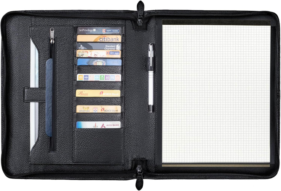 STILORD 'Massimo' Grosse Dokumentenmappe Leder Vintage Schreibmappe Konferenzmappe DIN A4 13,3 Zoll
