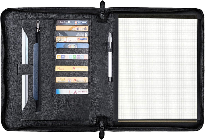 STILORD 'Massimo' Grosse Dokumentenmappe Leder Vintage Schreibmappe Konferenzmappe DIN A4 13,3 Zoll