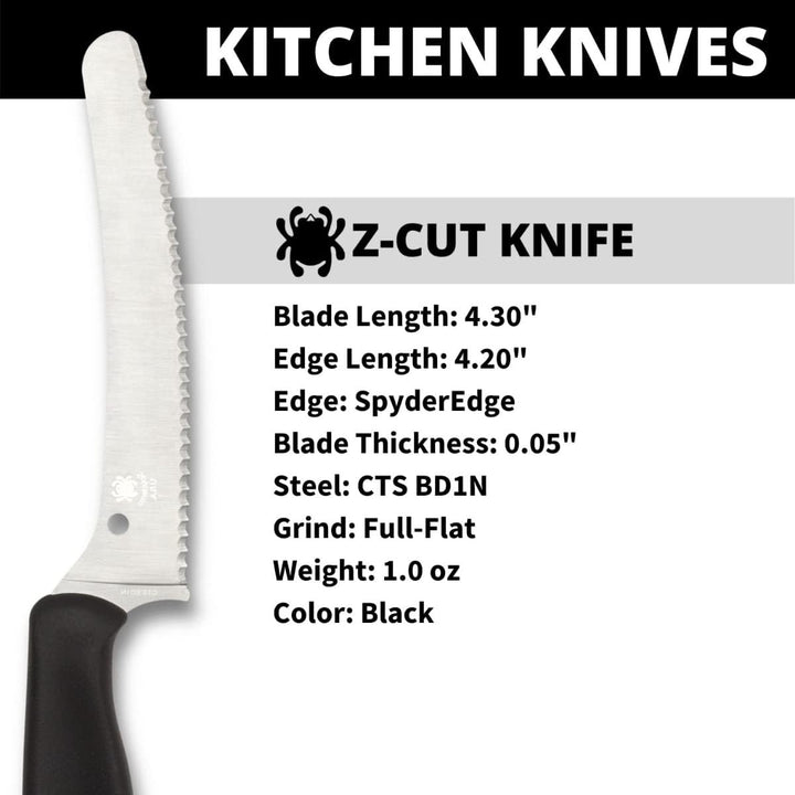 Spyderco Z-Cut Kitchen Knife Black