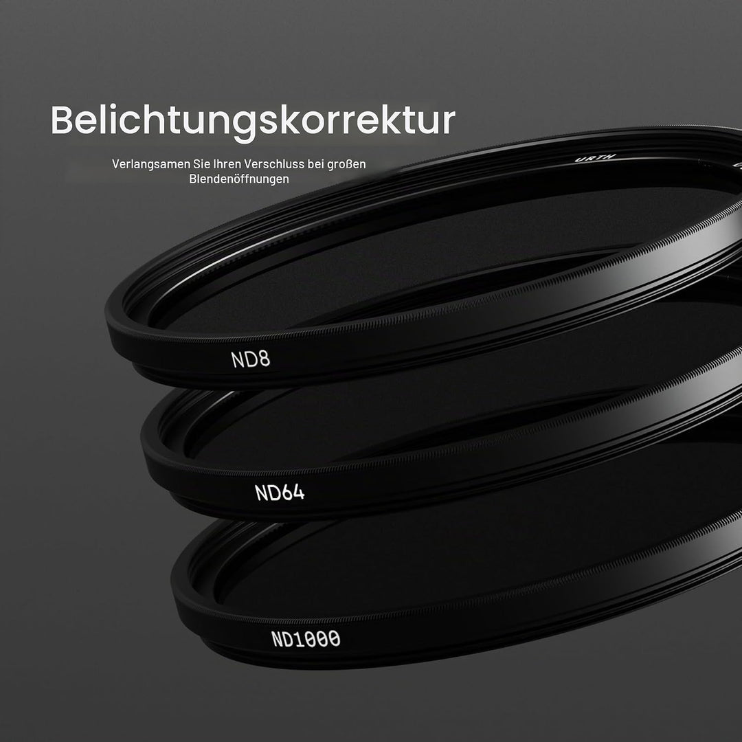 Urth 39 mm ND8, ND64, ND1000 ND Filter Kit (Plus+) 39mm, 39mm