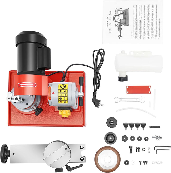 370W Sägeblattschärfmaschine Kupfermotor 2850 U/min, Manueller Präzisionsschleifer für 80-700mm Säg