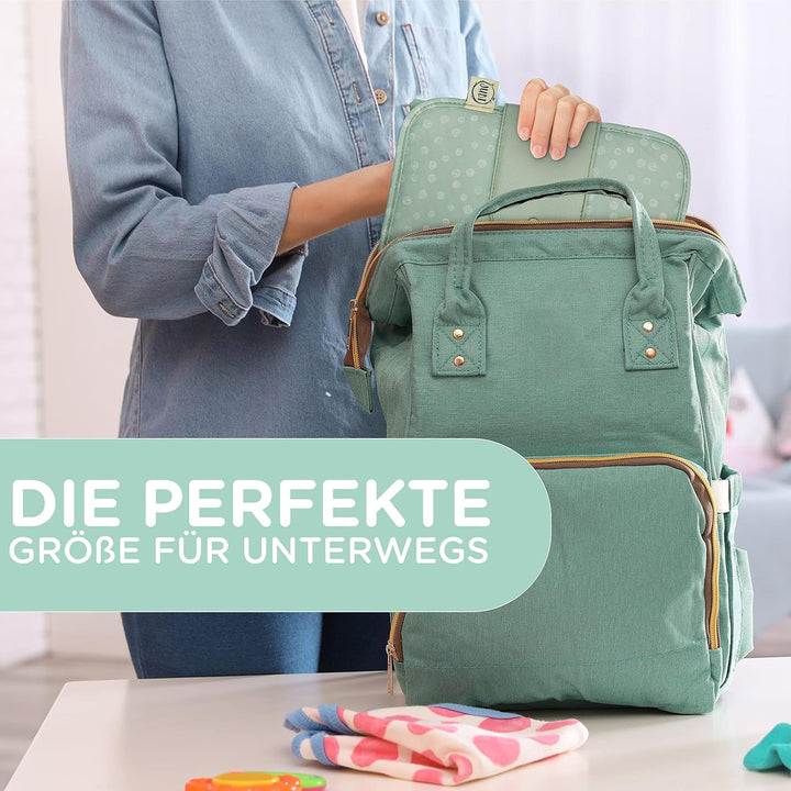 Jubi® Windeltasche mit Wickelunterlage für unterwegs mit extra viel Platz - Kleine Wickeltasche - Mi