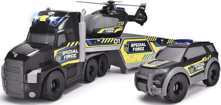 Dickie Toys - Special Force Spielzeugautos ab 3 Jahre - Fahrzeug-Set mit grossem Truck (70 cm) inkl.