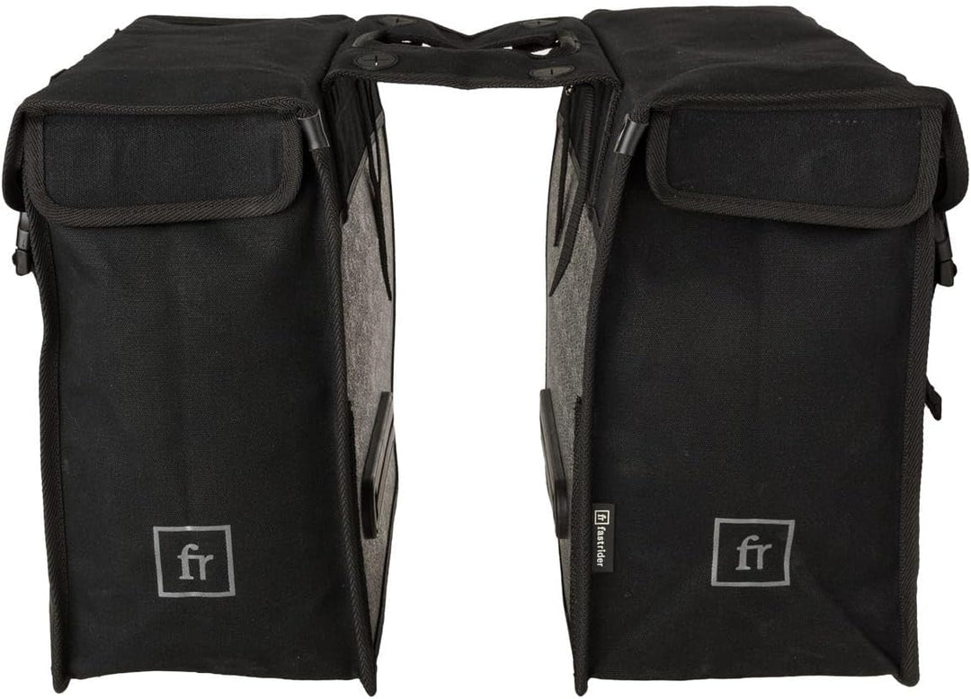 FastRider Canvas 93 Doppelte Fahrradtasche für Gepäckträger, 41L Seitentasche Fahrrad, 100% Kanevas
