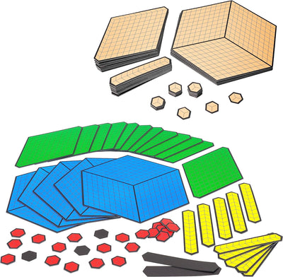 Betzold - Farbiger Zehnerbasis-Satz - Dezimalsystem Zehnersystem magnetisch