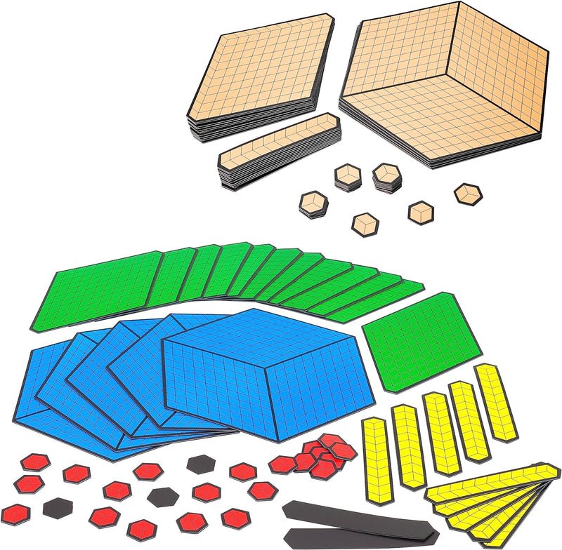 Betzold - Farbiger Zehnerbasis-Satz - Dezimalsystem Zehnersystem magnetisch