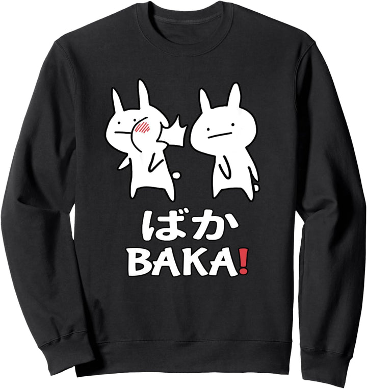 Lustiges Japan Baka Rabbit Ohrfeigen Anime und Manga Sweatshirt