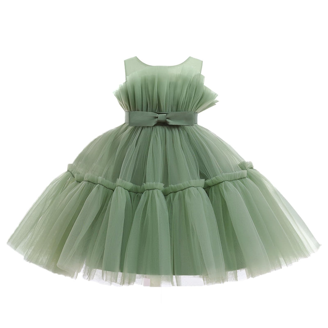 Miipat Baby Mädchen Kleid Ärmellos Kleinkind Tülle Prinzessin Kleider für Party Festlich Geburtstag