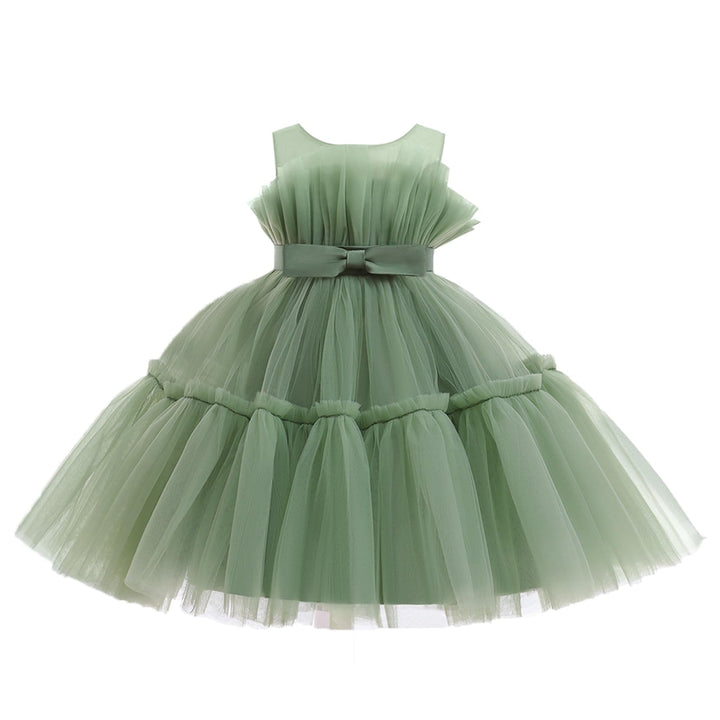 Miipat Baby Mädchen Kleid Ärmellos Kleinkind Tülle Prinzessin Kleider für Party Festlich Geburtstag