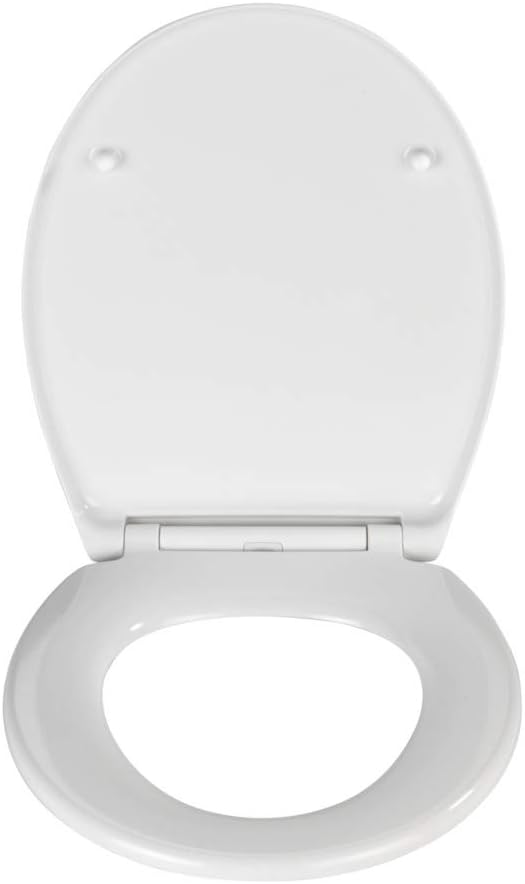 WENKO WC-Sitz Hochglanz Acryl Hawaii - Toilettensitz, Absenkautomatik, Fix-Clip Hygiene Befestigung,