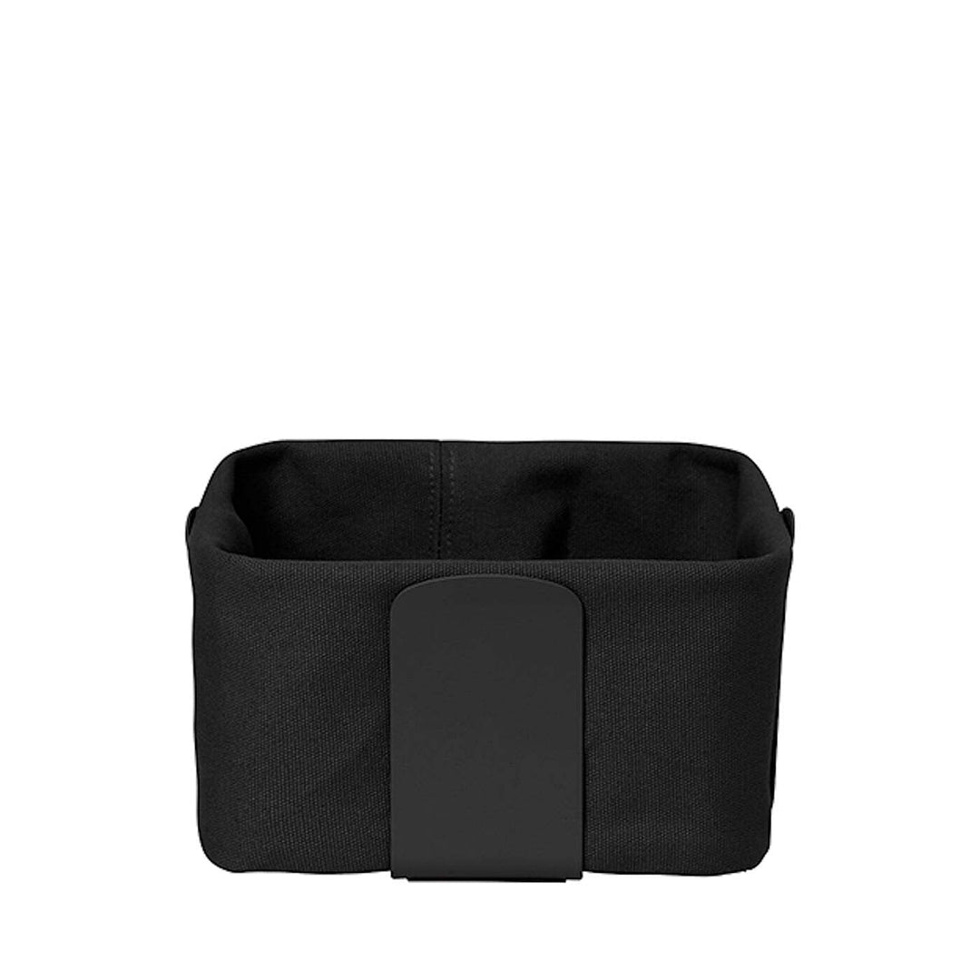 Blomus Brotkorb -DESA- | Stahl pulverbeschichtet/100% Baumwolle | Black | Grösse S | H 10 cm x B 20