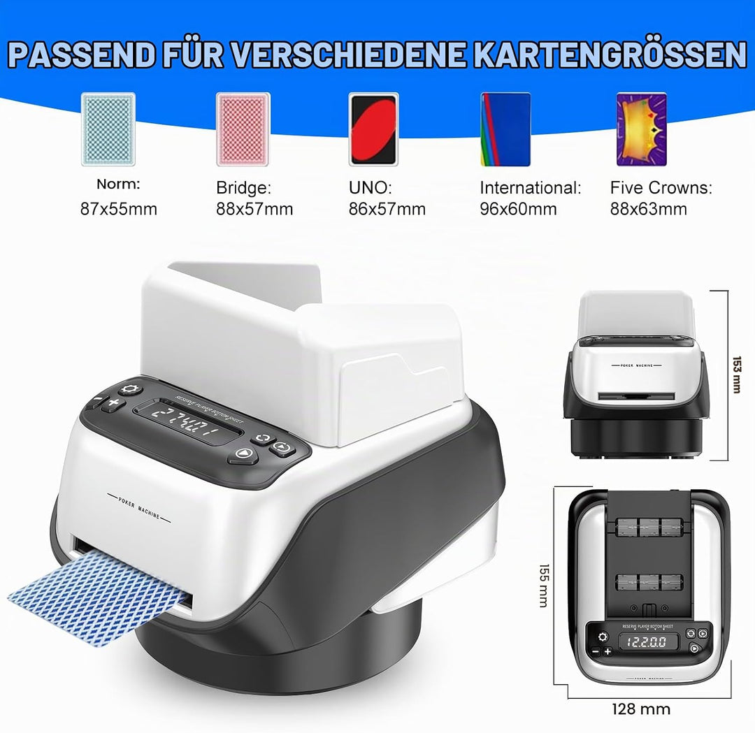 Automatischer Kartengeber Elektrisch Drehbar, Automatischer Karten Austeiler, Wiederaufladbar Karten
