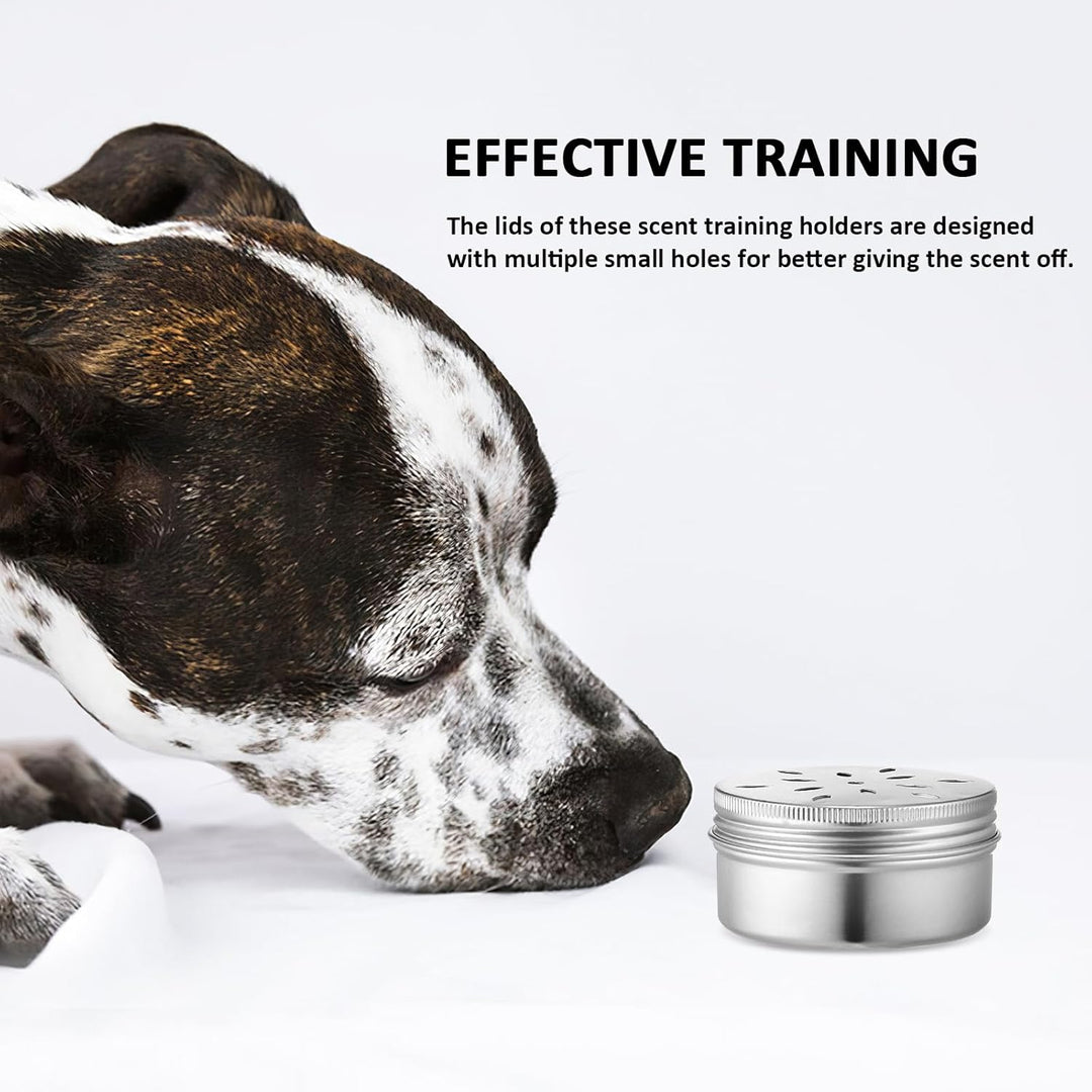 Mipcase 10Er-Pack Hundeduft-Trainingsbox: Hundedufthalter Hundenasen-Metallbehälter Aluminium-Agilit