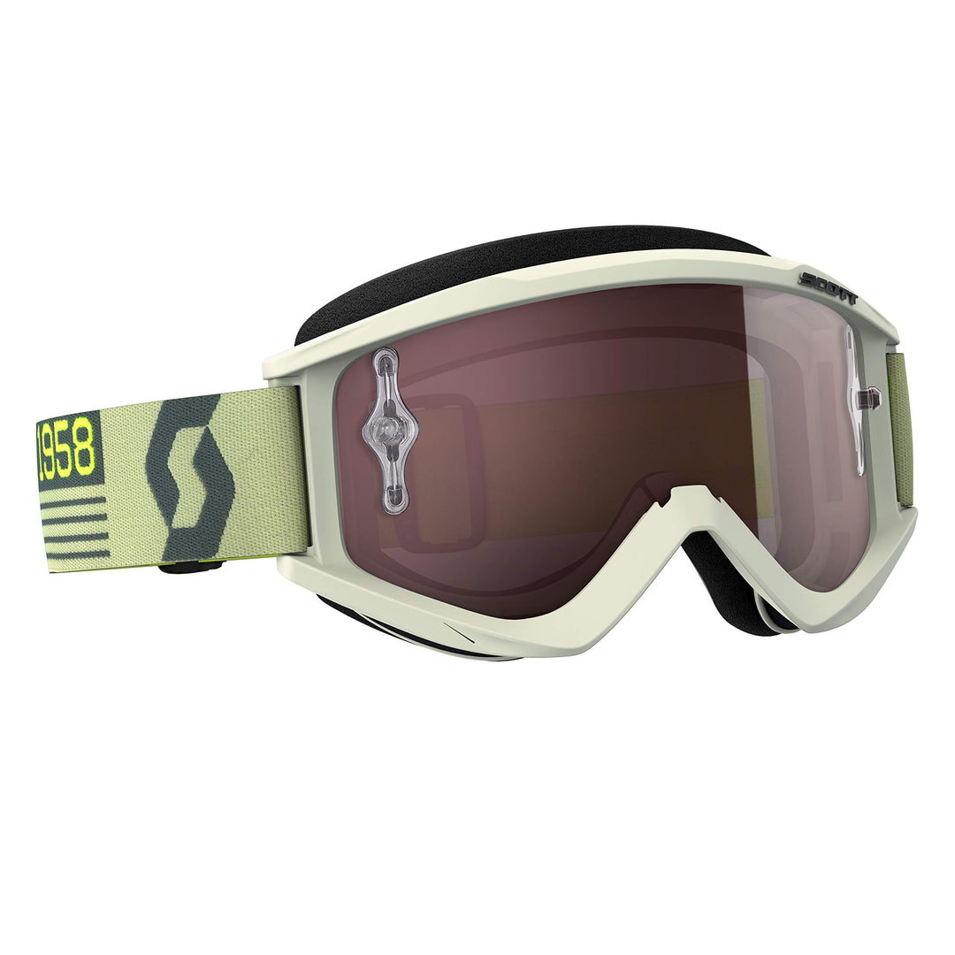 Scott Recoil Xi MX Goggle Cross/MTB Brille beige/braun/silberfarben chrom works