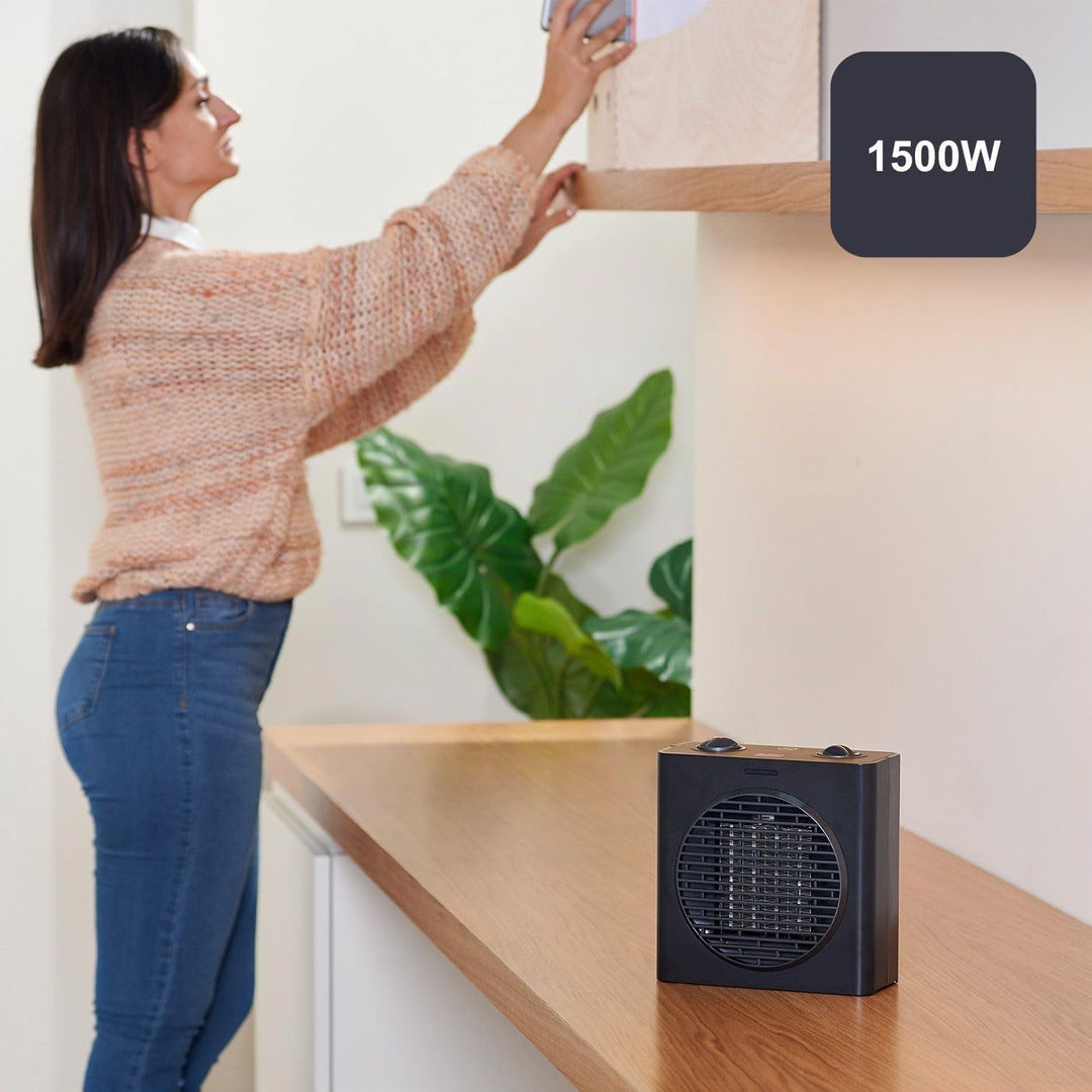 Black+Decker ES9460040B BXSH1500E Keramik-Heizlüfter, Schwarz 1500W | Kompakt, 1500W | Kompakt