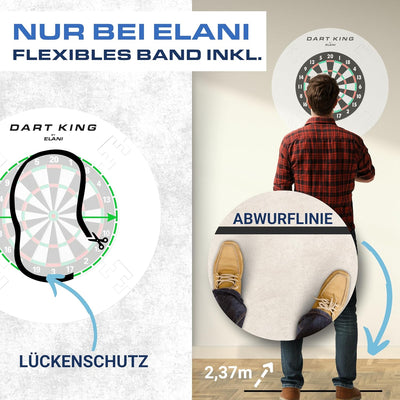ELANI – klimaneutraler Dartring für optimalen Schutz von Wand, Boden, Dartpfeil und Flight – passgen