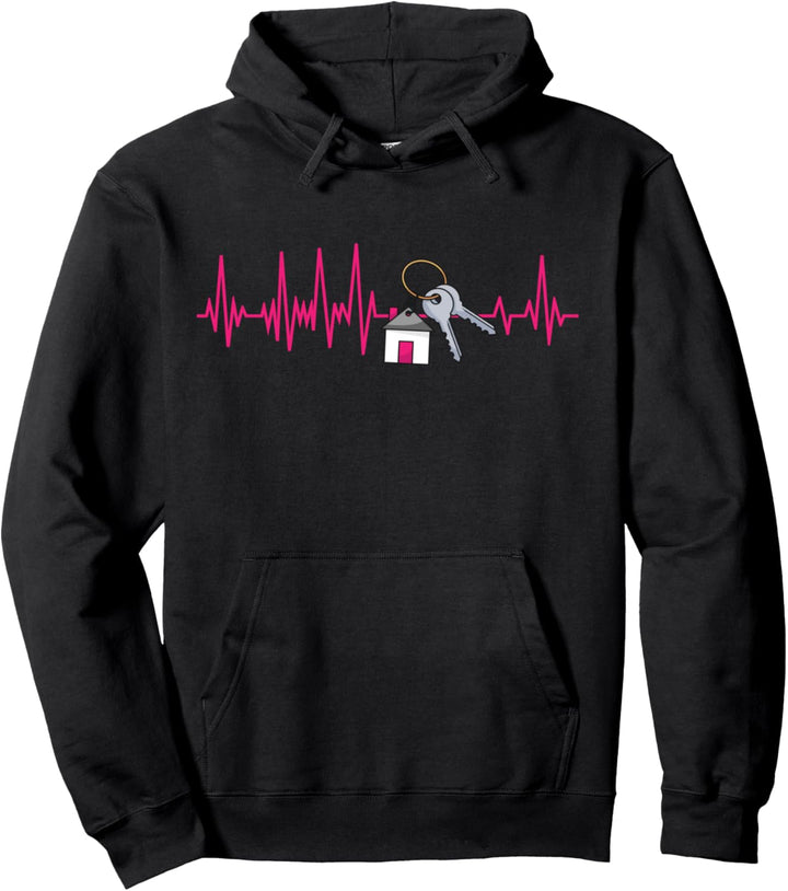 Bauherrin Herzschlag Frauen Hausbau Eigenheim Bauherren Pullover Hoodie