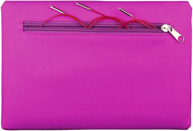 Addi Lace Long Etui, Metall, Purple/Pink/Silver, 25 x 17 x 3.5 cm