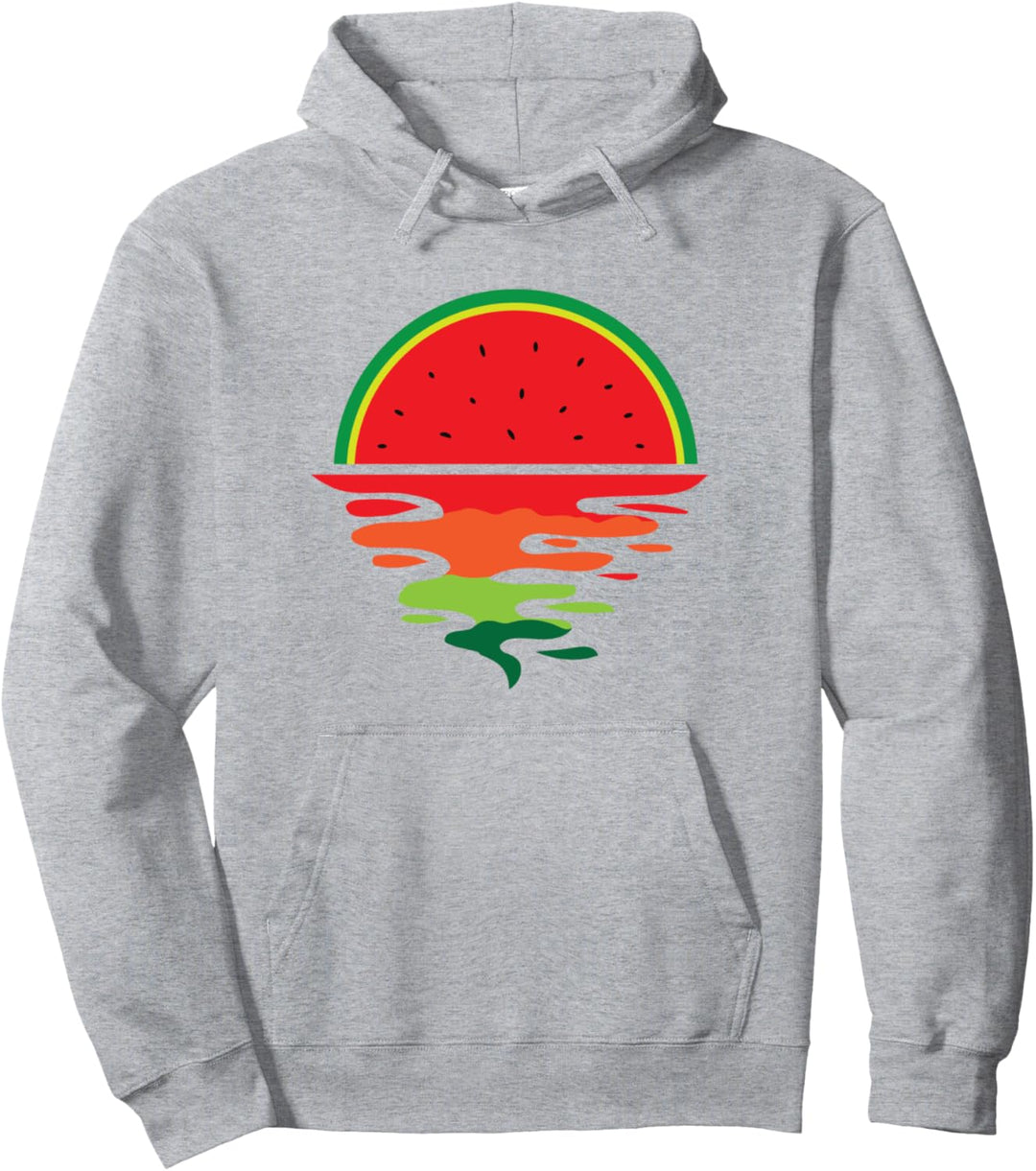 Wassermelone Sommer Sonnenuntergang Frucht Wassermelone Pullover Hoodie