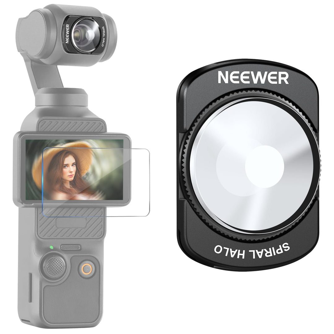 NEEWER Spiral Halo Prisma Objektiv Effektfilter Kompatibel mit DJI Osmo Pocket 3 und Creator Combo Z