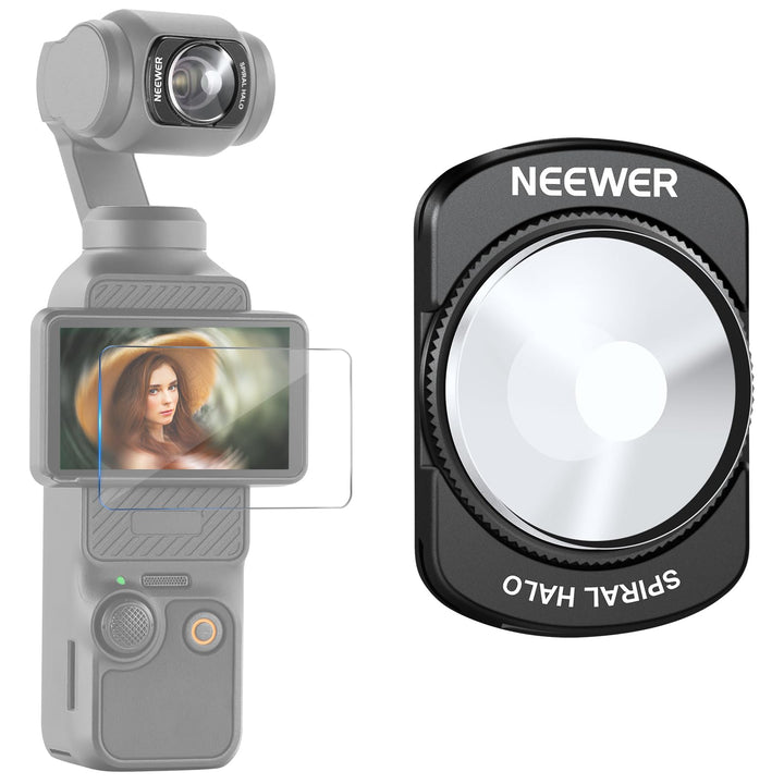 NEEWER Spiral Halo Prisma Objektiv Effektfilter Kompatibel mit DJI Osmo Pocket 3 und Creator Combo Z