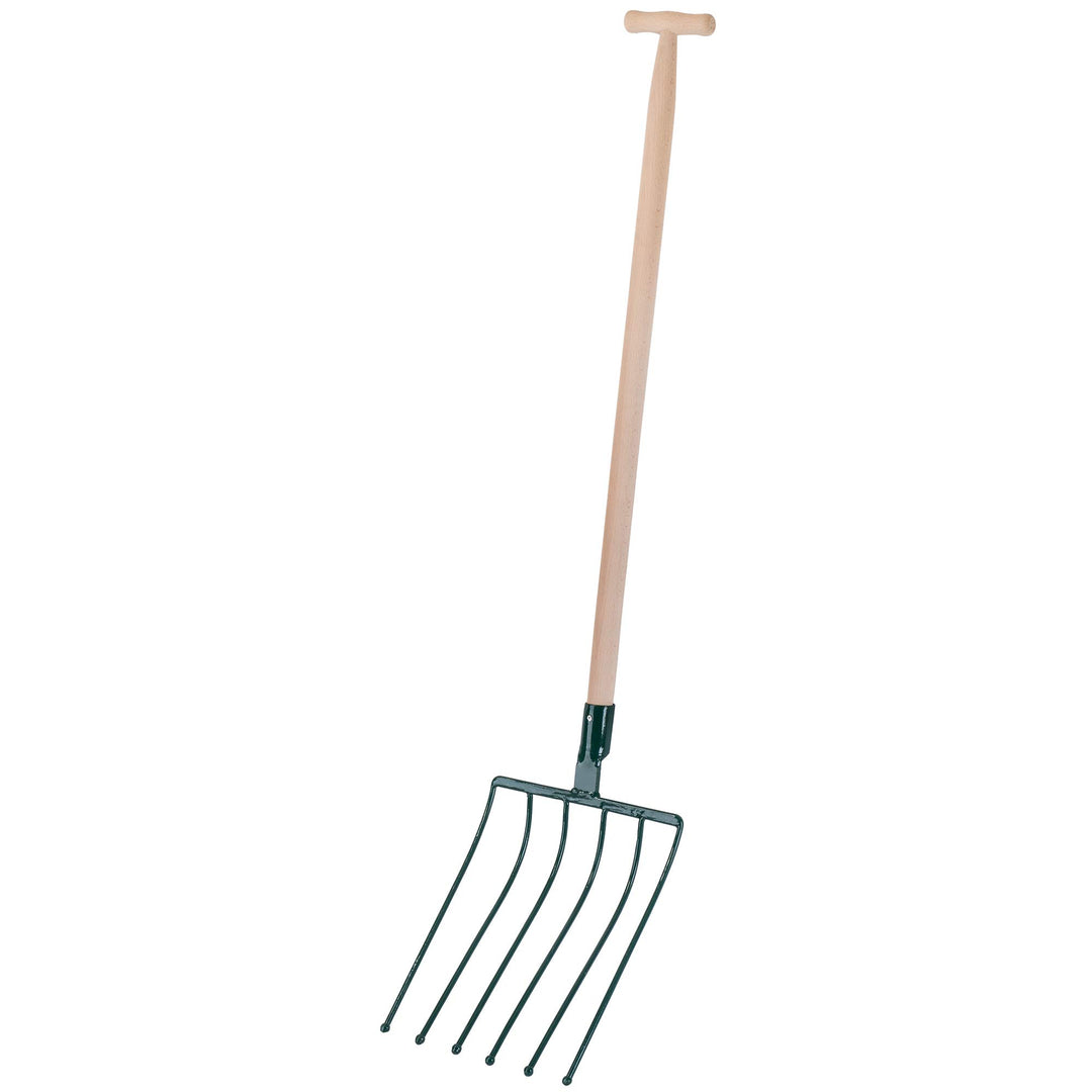 KADAX Rübengabel, Forke mit Holzstiel, Spatengabel mit 6 Zinken, Heugabel, Grabegabel, Kartoffelgabe
