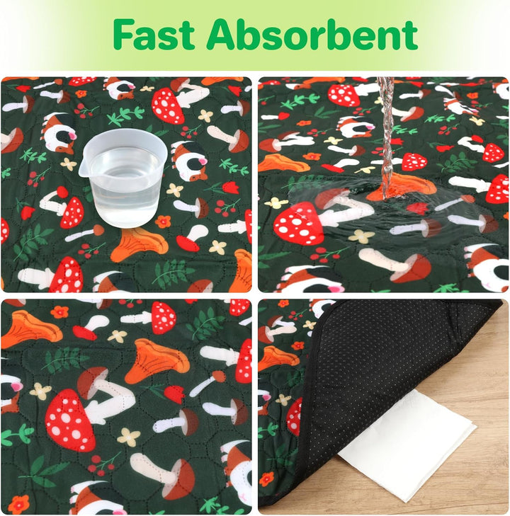 Neerow Wiederverwendbare PIPI Pads, 2 Stück Super Saugfähige Pipipads Meerschweinchen, Waschbar ruts