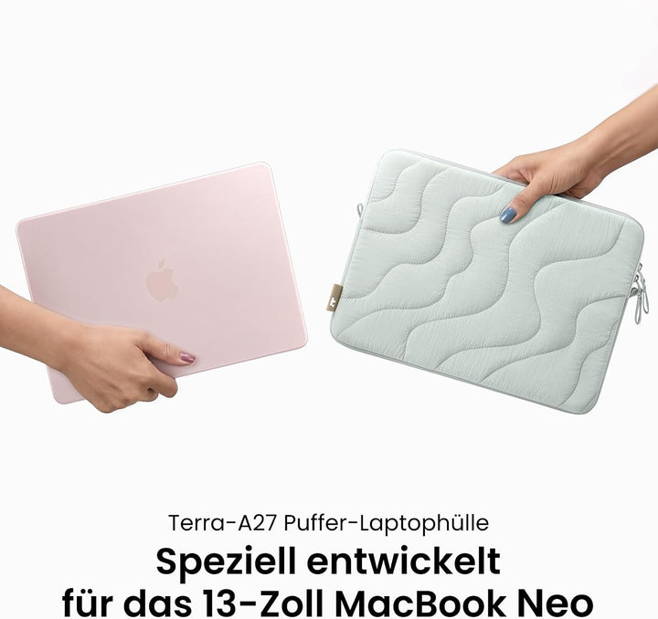 tomtoc Puffer MacBook Neo Hülle Tasche für 13 Zoll MacBook Neo A3404 (2026) mit A18 Pro Chip, 360° L