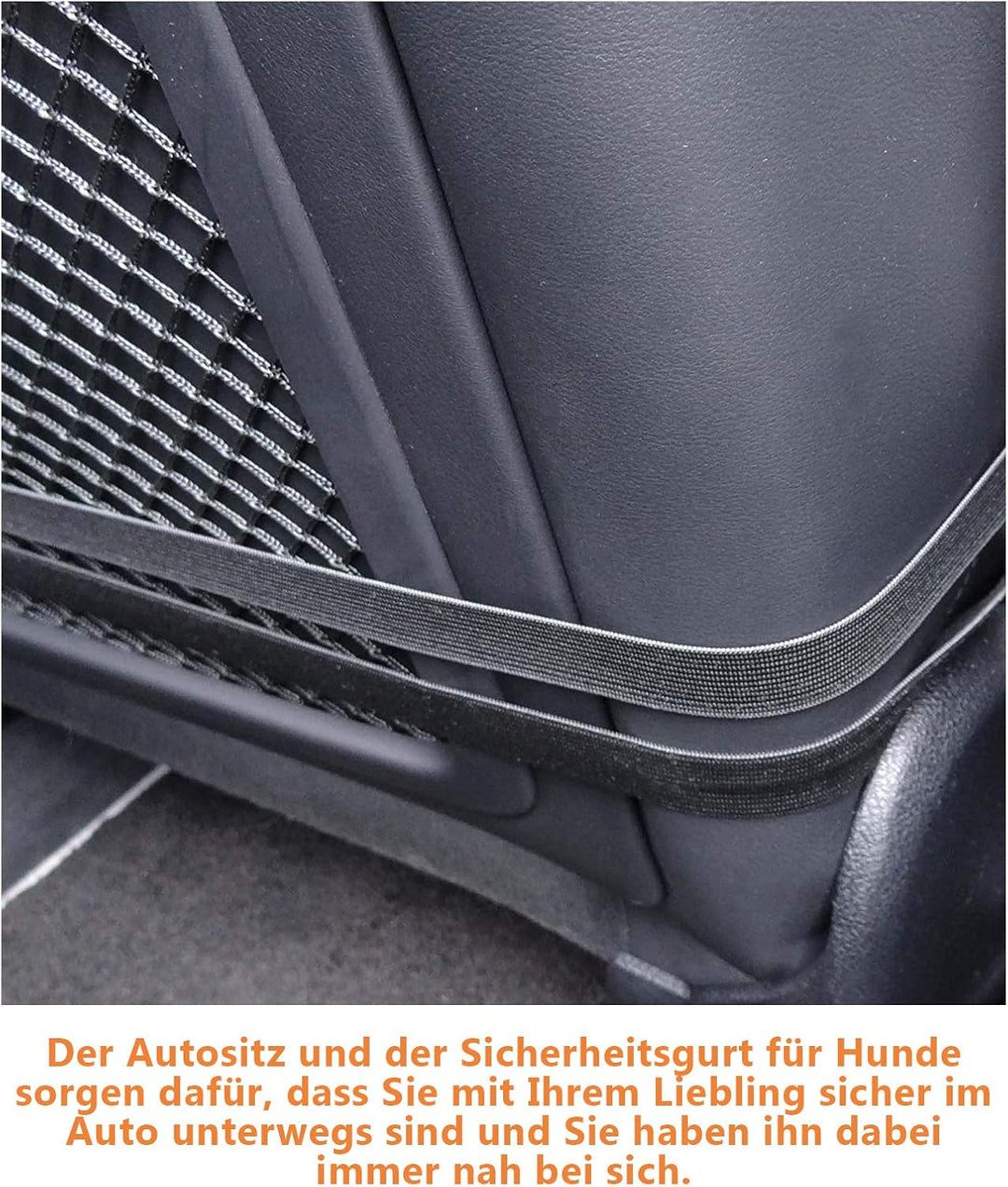Hossi's Wholesale Hundeautositz mit Sicherheitsgurt, Flauschiger Autositz für Hunde, Hundesitz Kunst