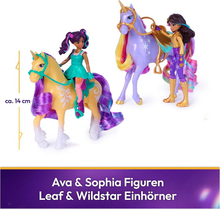 Unicorn Academy - Abenteuer-Set, mit Ravenzella, Sophia, AVA, Wildstar, Leaf und weiteren Figuren, c