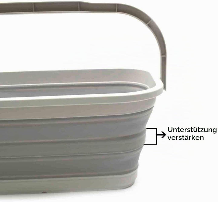 SAMMART 11,6L zusammenklappbarer Eimer (Grau, 1) Grau 1, Grau 1