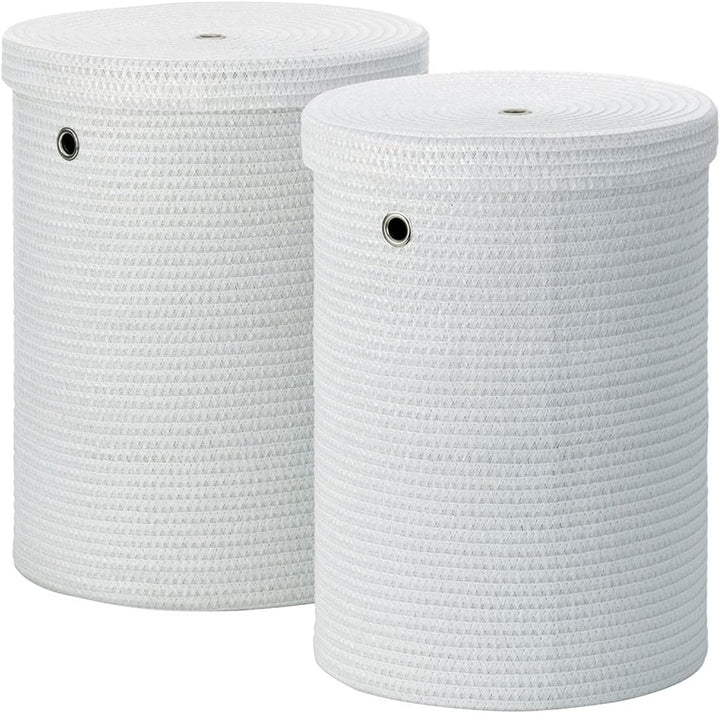 kela Wäscheboxen-Set Rimossa 2 Stücke aus Stoff in weiss, Textil, 42 x 42 x 52 cm