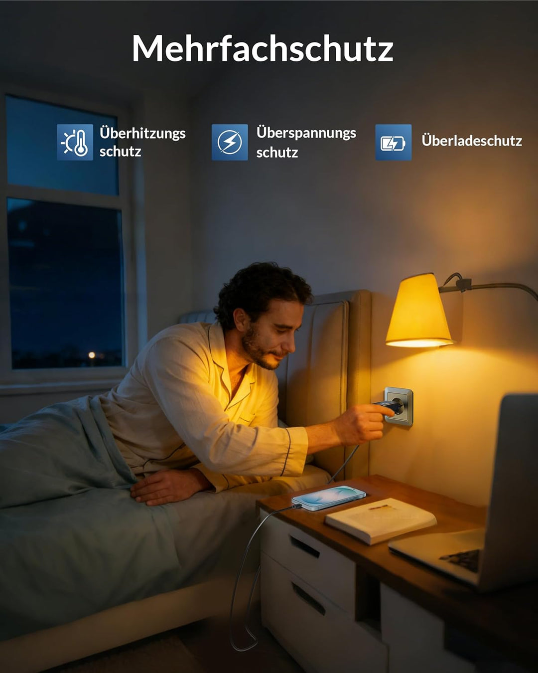 65W Ladegerät USB C Schnellladekabel für Samsung S26 S25 S24 S23 Ultra, Lenovo ThinkPad Dell HP Lapt