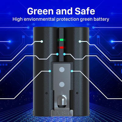 2er-Pack V4 Akku für Video Ring, 7200mAh Super hohe Kapazität Li-Ion Ersatzakku Kompatibel mit Video