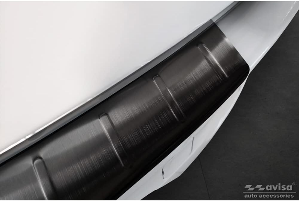 Avisa Schwarz Edelstahl Heckstossstangenschutz kompatibel mit Mazda CX-60 2022- 'Ribs'