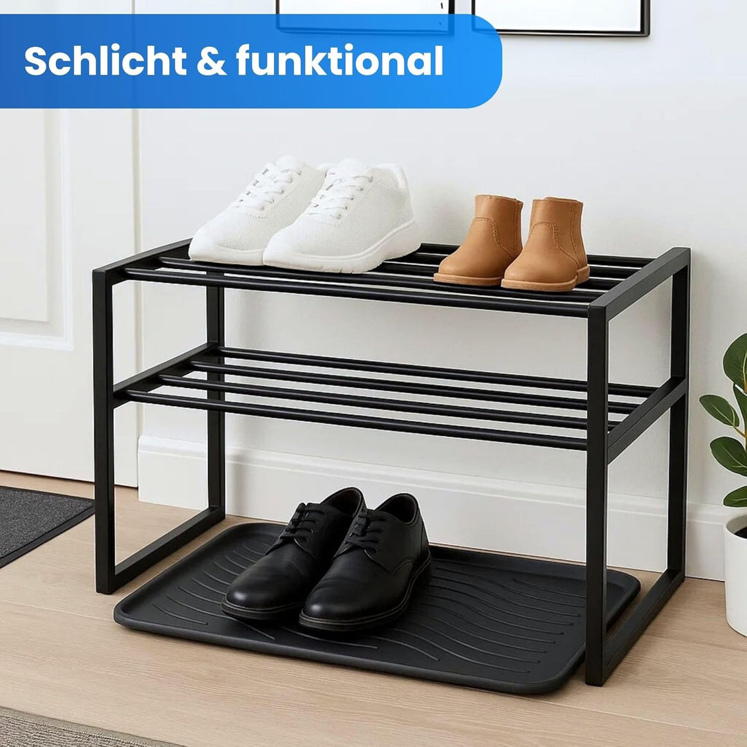 Bestlivings Schuhabtropfschale (4er Pack - Anthrazit) XXL Extra Grosse Schuhablage (78x38x2,5cm) was