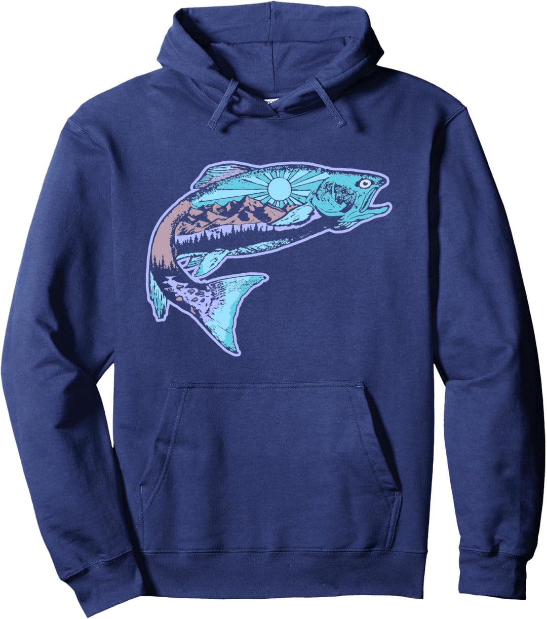 Trout Outdoor Illustration Series - Ethereal Pullover Hoodie