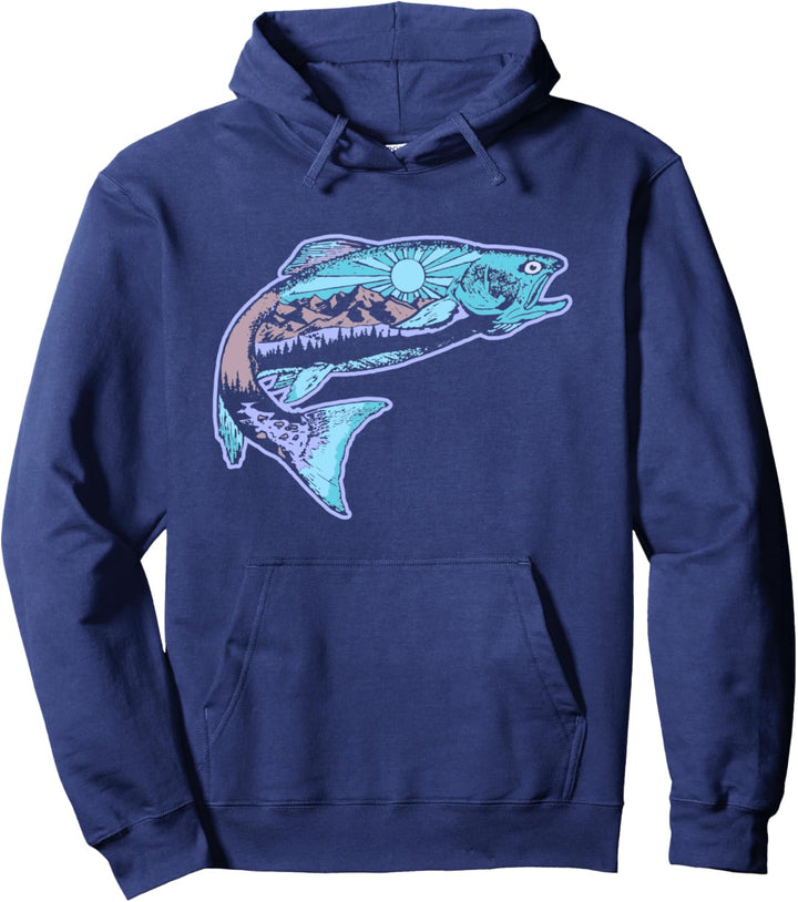 Trout Outdoor Illustration Series - Ethereal Pullover Hoodie