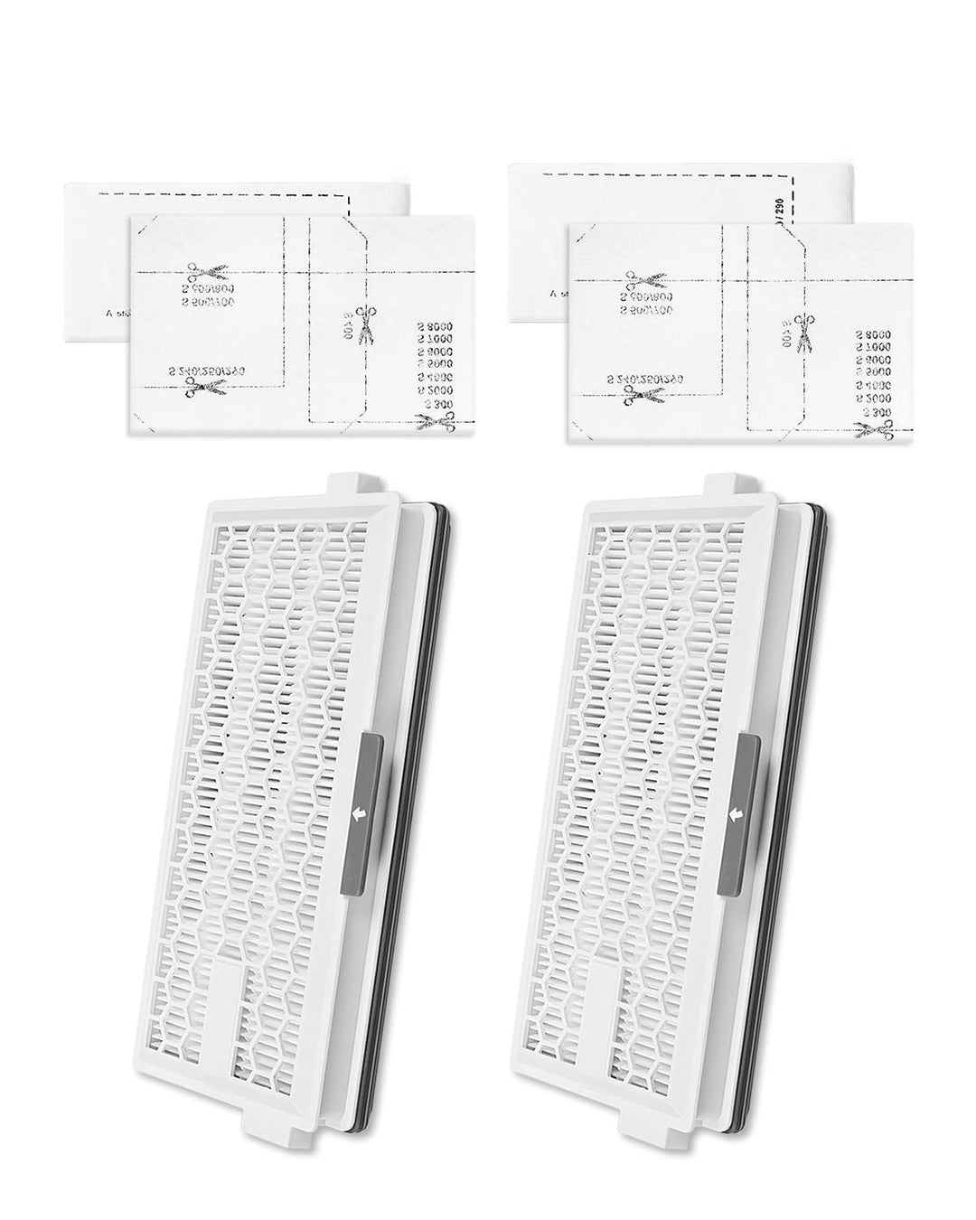 KEEPOW 2 Hepa Filter SF-HA 50 + 2 Motorschutzfilter + 2 Abluftfilter für Miele Staubsauger, Ideales